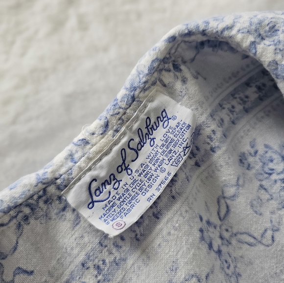 Vintage Lanz of Salzburg Etoile Floral Flannel Nightgown Small - Picture 3 of 6